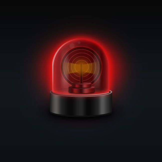 報警燈UI圖標設計——拽拽滴魚風格的智能報警器